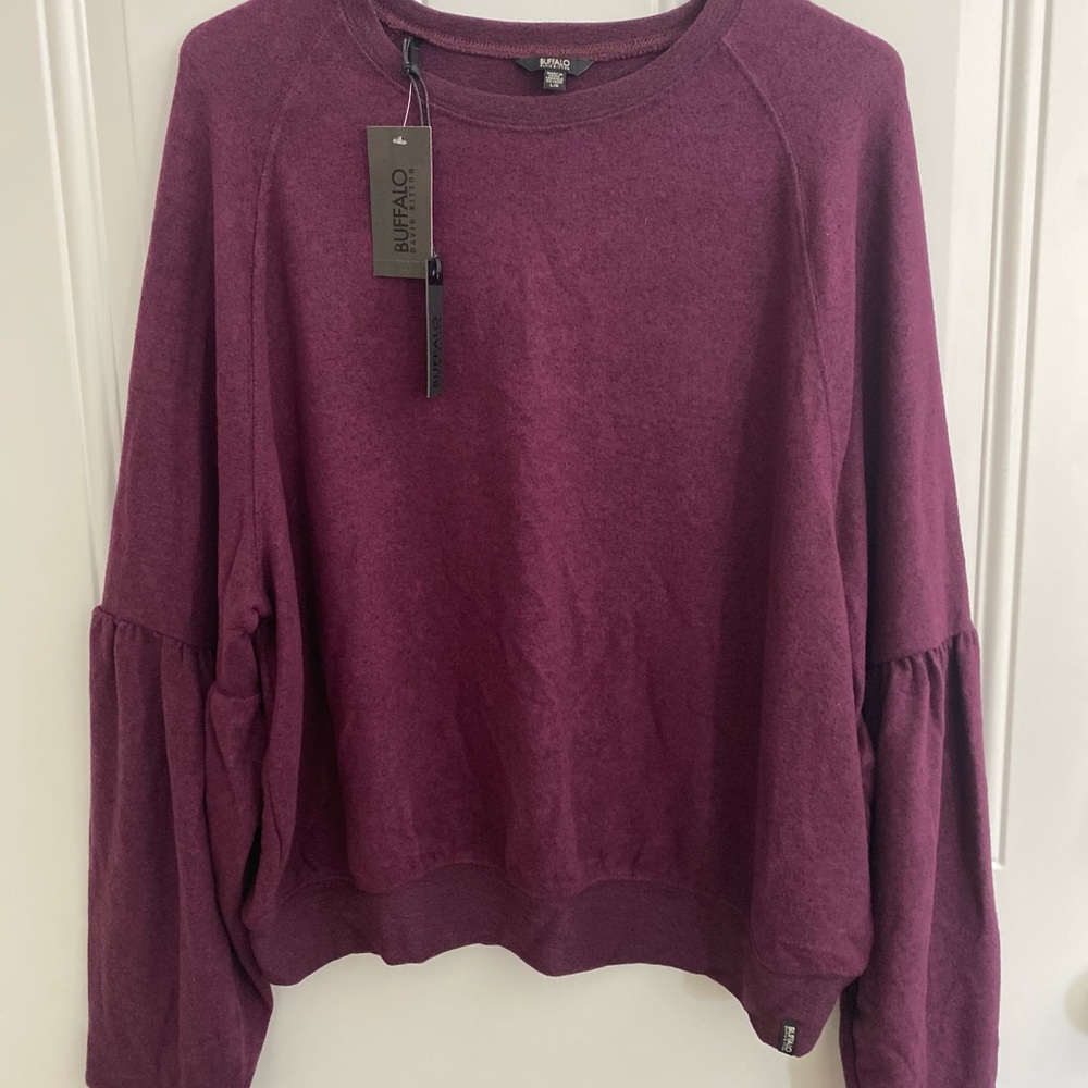 Buffalo David Bitton puff sleeve sweater, Large